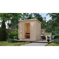 Karibu Gartensauna Saunahaus Hytti 2 Energiesparende Saunatür 9 kW