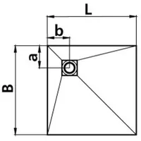 Kermi Duschelement mit Unterbau Ablauf dezentral „Point“ 90 ×