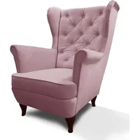 Beautysofa Ohrensessel FALCO Chesterfield Textil 82 x 102 x