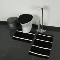 COFI 3-Teilig Bad Garnitur Badematte Badvorleger Wasser absobierend Kleine