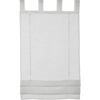 GARDINIA Raffrollo, Transparenter Voile-Stoff, Schlaufen, Weiß, 50 x 140