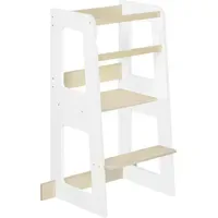 Woltu Lernturm mit Rausfallschutz bis 50 kg weiß