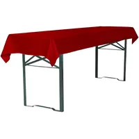 TexDeko Tischdecke für Bierzeltgarnitur 100x250cm, waschbar Rot