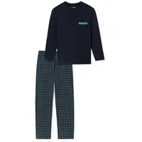 SCHIESSER Herren Schlafanzug Lang-Comfort Nightwear Pyjamaset, Nachtblau_180262, 48