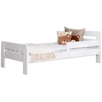 TICAA Einzelbett Bennet mit Rausfallschutz & Lattenrost für Schlafzimmer,