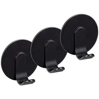 Wenko Turbo-Loc® Wandhaken Uno Bivio Black matt, 3er Set,