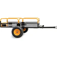 Wiltec Zubehör Gartenmaschinen, Kippanhänger bis 450 kg für Rasentraktor,