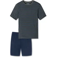 SCHIESSER Herren Schlafanzug kurz - Nightwear Set, anthrazit_182198, 60