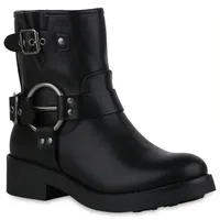 VAN HILL Damen Biker Boots in Schwarz 38 -