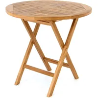 VCM Klapptisch Balkontisch Gartentisch klappbar hochwertig Teak Holz Ø