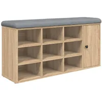 VidaXL Schuhbank Sonoma-Eiche 102x32x50 cm Holzwerkstoff