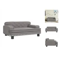 VidaXL Kindersofa Grau 70x45x30 cm Kunstleder - Grau