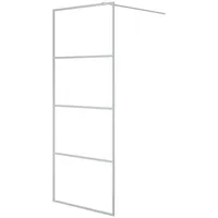 VidaXL Duschwand für Walk-In Dusche Silber 80x195 cm ESG-Glas