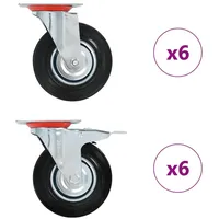 VidaXL 12 Stk. Lenkrollen 125 mm