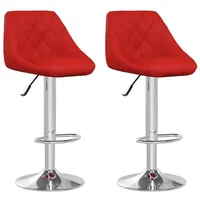 VidaXL Barhocker 2 Stk. Weinrot Kunstleder
