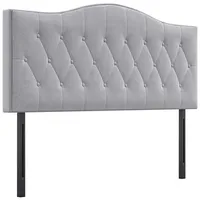Homcom Kopfteil grau Metall, 8x134x185 cm