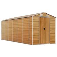 VidaXL Gerätehaus Hellbraun 191x555x198 cm Verzinkter Stahl 1843991