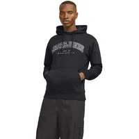 JACK & JONES Caleb Varsity Kapuzenpullover Black XL
