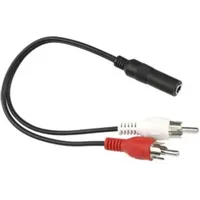 Goobay S-impuls Audio-Adapterkabel, Cinch/Klinke 3,5 mm, 0,2 m