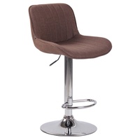 CLP Barhocker Lentini Stoff braun/chrom