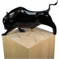 KUNSTLOFT Skulptur, Schwarz, Stein, 1.95x33x28 cm, Dekoration, Skulpturen &