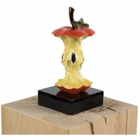 KUNSTLOFT Skulptur, Rot, Gold, Stein, 1.9x30x15 cm, Dekoration, Skulpturen