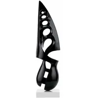 KUNSTLOFT Skulptur, Schwarz, Stein, 2.75x56x15 cm, Dekoration, Skulpturen &