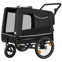Tectake tectake® Hundeanhänger, 3in1 multifunktional, gefedert, Belastbarkeit 40 kg,