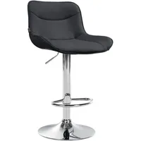 CLP Barhocker Vonore Kunstleder schwarz/chrom