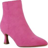 VAN HILL Damen Klassische Stiefeletten Stiletto Spitze Basic Schuhe