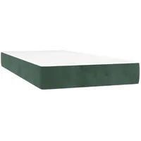 VidaXL Taschenfederkernmatratze Dunkelgrün 80x210x20 cm Samt