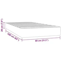 VidaXL Taschenfederkernmatratze für Kinder Dunkelgrau 80x160 cm Stoff