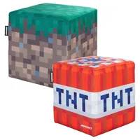 Minecraft Sitzbox, Mehrfarbig, Gaming, 35x35x35 cm, Wohnzimmer, Hocker Sitzwürfel