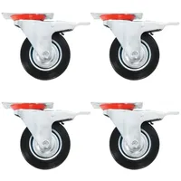 VidaXL Lenkrollen mit Doppelbremsen 4 Stk. 100 mm