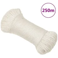 VidaXL Arbeitsseil Weiß 3 mm 250 m Polypropylen