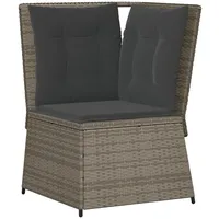 VidaXL Garten-Lounge-Set Ecksofa grau