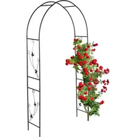 Relaxdays Rosenbogen Metall, Torbogen Garten, HxBxT: 227 x 114