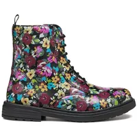 GEOX J Eclair Girl D Ankle Boot, Black/Multicolor, 35