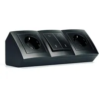 McPower Steckdosenblock MC POWER "Flair" 2x Schutzkontaktsteckdosen 1x Schalter