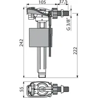Alcadrain s.r.o. Alcadrain Füllventil für Spülkasten 3/8'