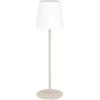 EGLO Tischlampe Fiorana, Nachttischlampe mit Stoff Lampenschirm, Tischleuchte für