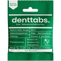 Denttabs Zahnputztabletten Mint mit Fluorid, 125Stk | GMBH