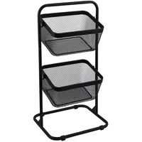 HOMEWARE PROFESSION. Küchenregal, Schwarz, Metall, Kunststoff, 32.5x69x37.5 cm, Küchen,