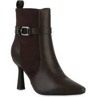 VAN HILL Klassische Stiefeletten in Dunkelbraun