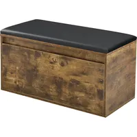 [en.casa] Degerfors 80x39x45 cm Eiche dunkel/Schwarz