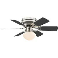 GLOBO Deckenventilator, Glas, Fernbedienung, Zugschalter, D 76 cm