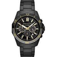Giorgio Armani Chronograph ARMANI EXCHANGE, schwarz (schwarz, schwarz, goldfarben),