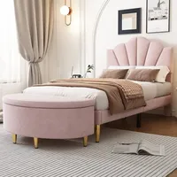 Lanki international gmbh Polsterbett 90*200 cm, muschelartiges Bett mit