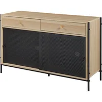 [en.casa] Fernsehschrank Tysnes 120x40x75 cm Eiche/Schwarz