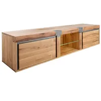 Massivmoebel24 TV-Board Wildeiche / Zerreiche 220x48x50 natur geölt NEW